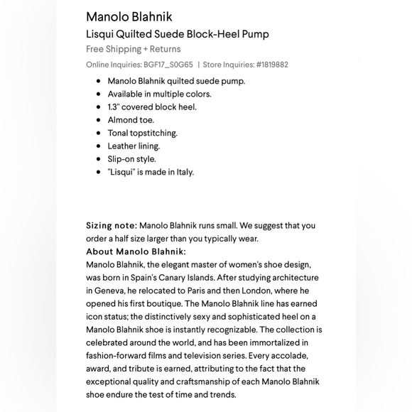 Beautiful vintage Manolo Blahnik Lisqui Quilted Suede, block heel - Brown sz38 - Picture 10 of 10